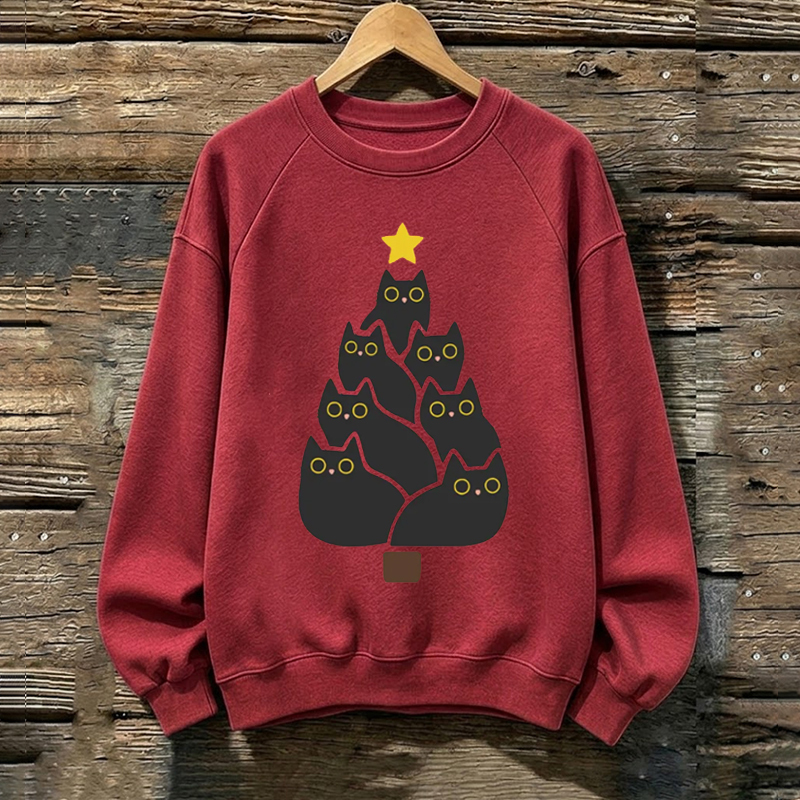 Cat Christmas Tree Sweatshirt
