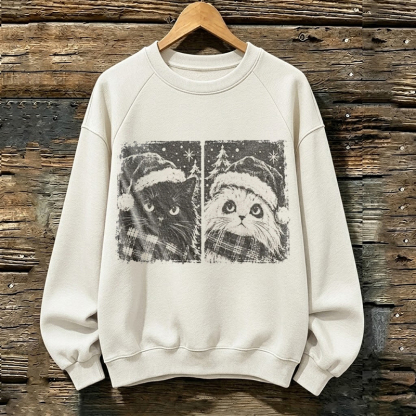 Vintage Christmas Cat Sweatshirt