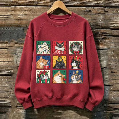 Christmas Holiday Cat Sweatshirt