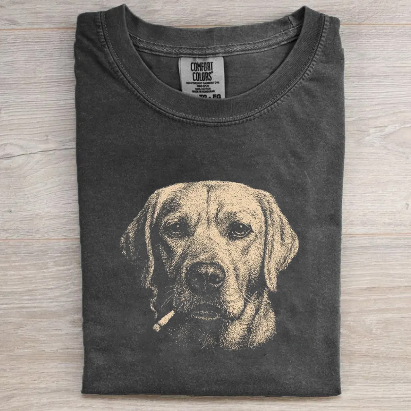 Funny Smoking Dog Meme T-shirt