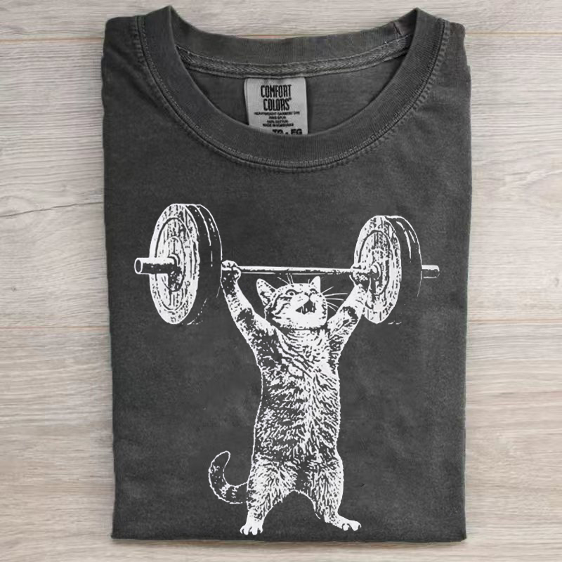 Funny Cat Gym T-shirt