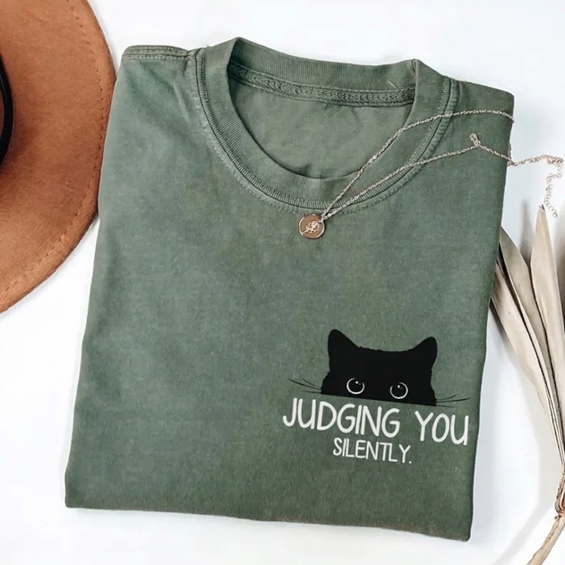 Judging You Silently Cat T-shirt