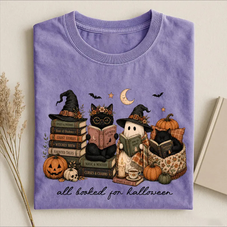 All Booked For Halloween T-Shirt