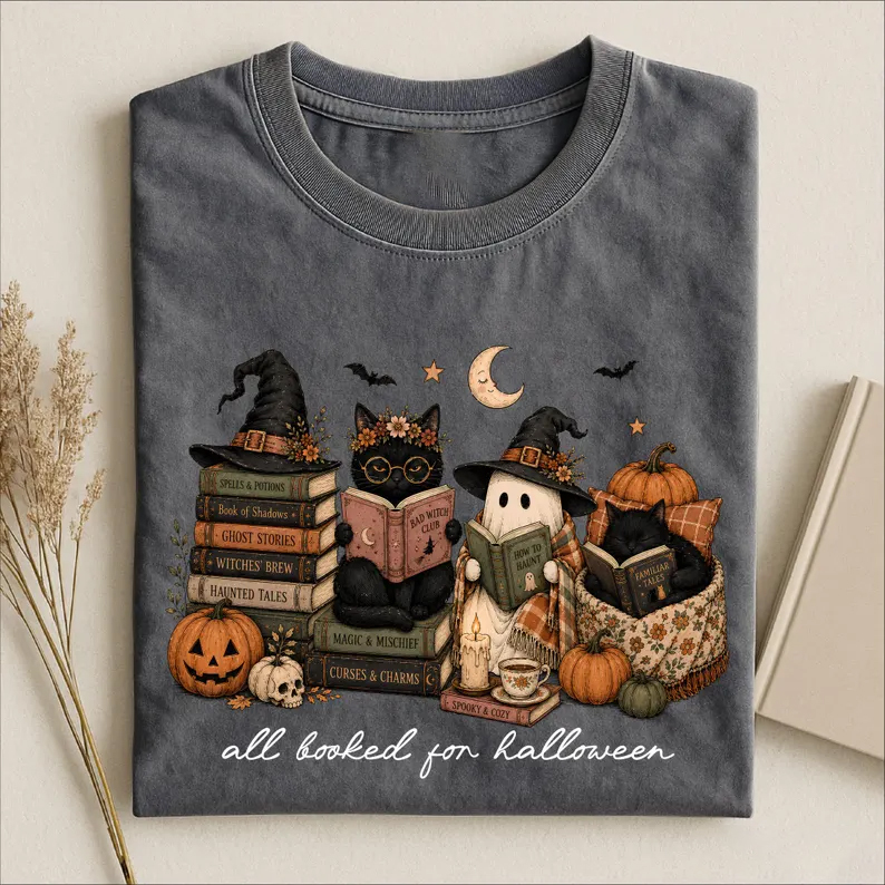 All Booked For Halloween T-Shirt