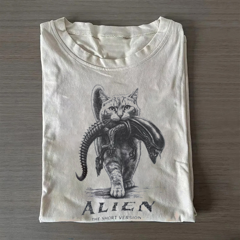 Sci-Fi Horror Parody Cat T-shirt