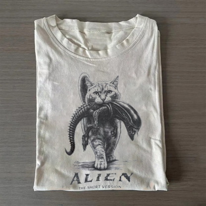 Sci-Fi Horror Parody Cat T-shirt
