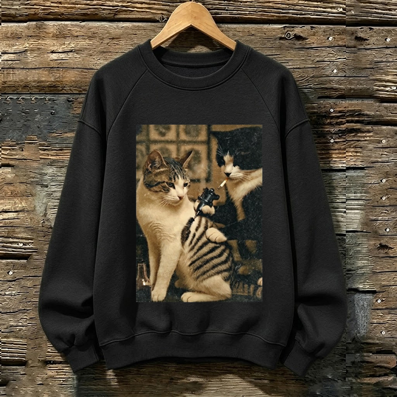 Cat Tattoo Meme Sweatshirt