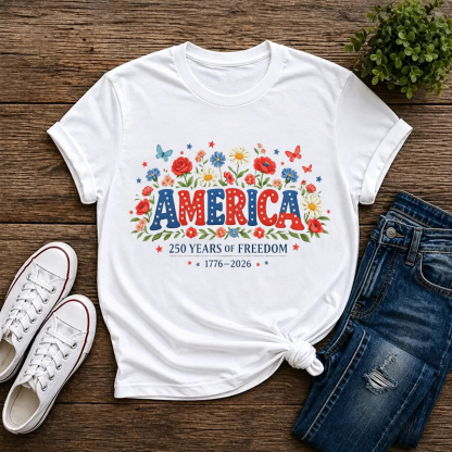 1776 2026 Land Of The Free Patriotic T-shirt