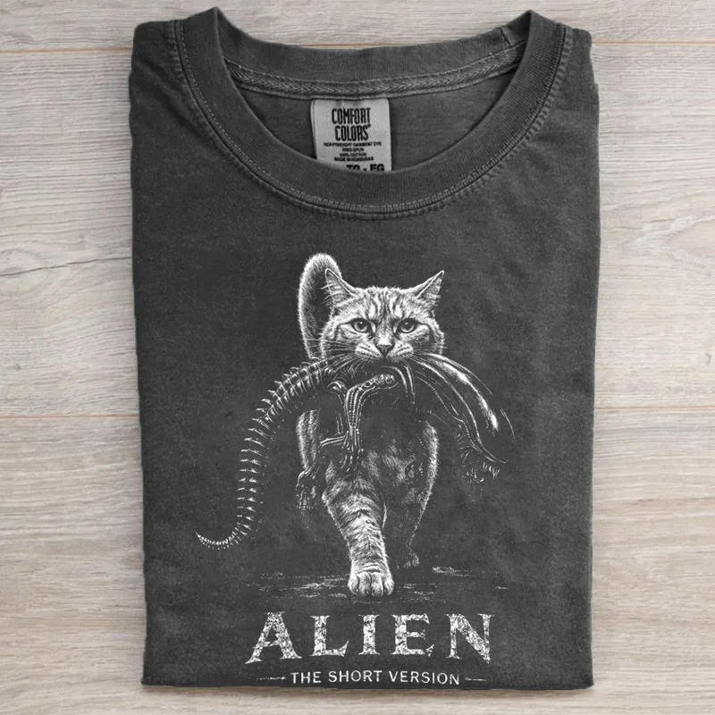 Sci-Fi Horror Parody Cat T-shirt