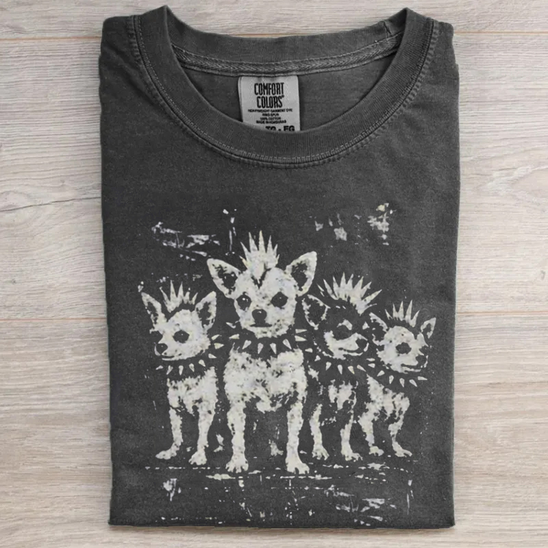 Funny Chihuahua Lover Vintage Punk T-Shirt