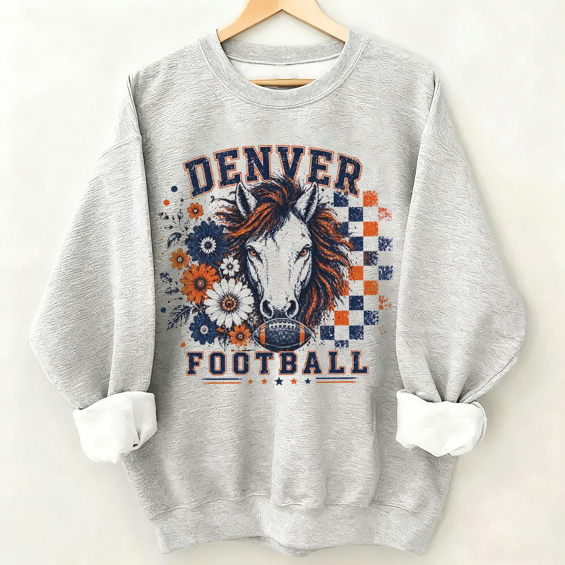 Denver Retro Football Sweatshirt