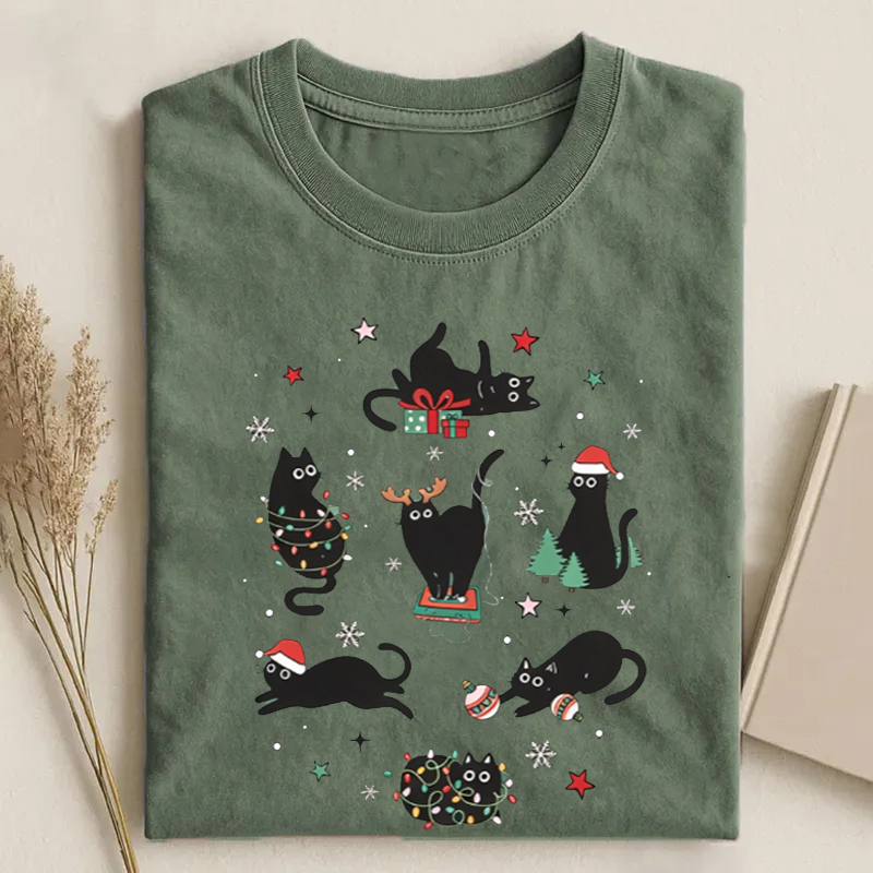 Christmas Cat T-shirt