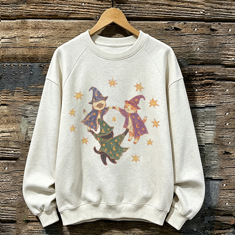 90s Wizard Cats Sweatshirt