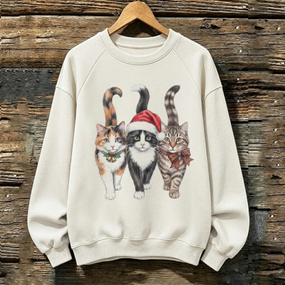 Vintage Christmas Cat Sweatshirt