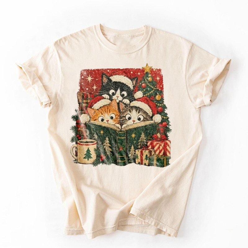 Funny Cat Lover Christmas T-shirt