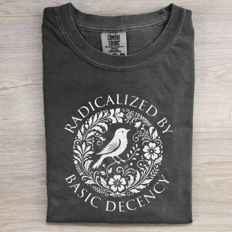 Radicalized by Basic Decency Comfort Colors T-shirt