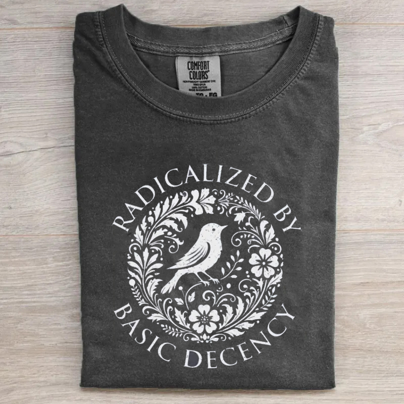 Radicalized by Basic Decency Comfort Colors T-shirt