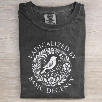 Radicalized by Basic Decency Comfort Colors T-shirt