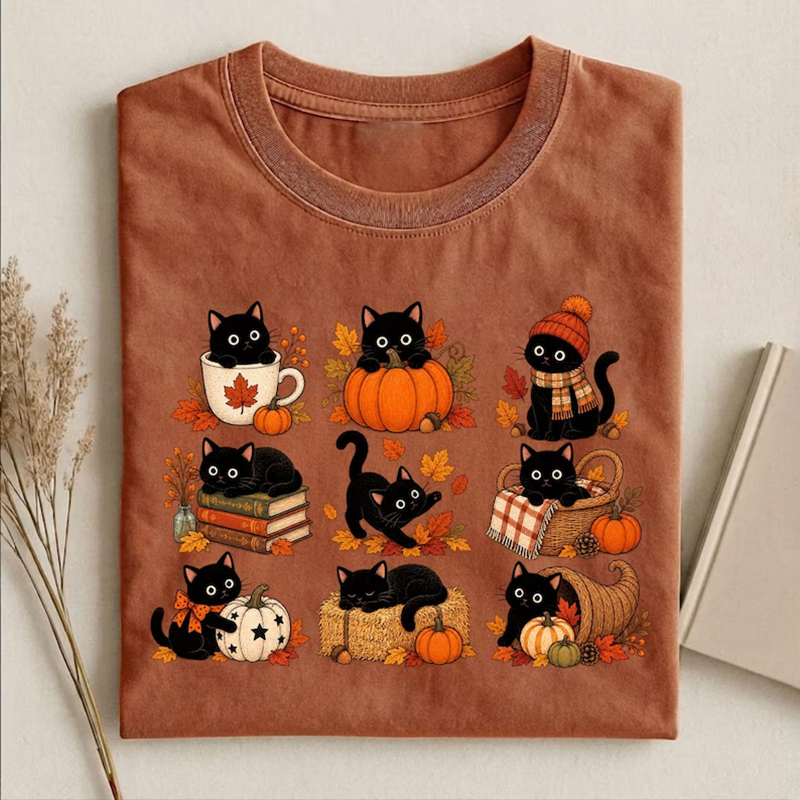 Fall Cat T-shirt