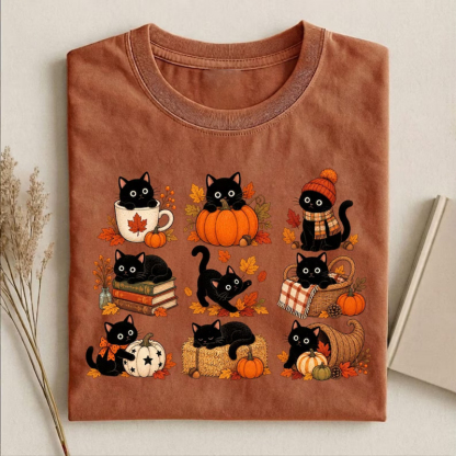 Fall Cat T-shirt