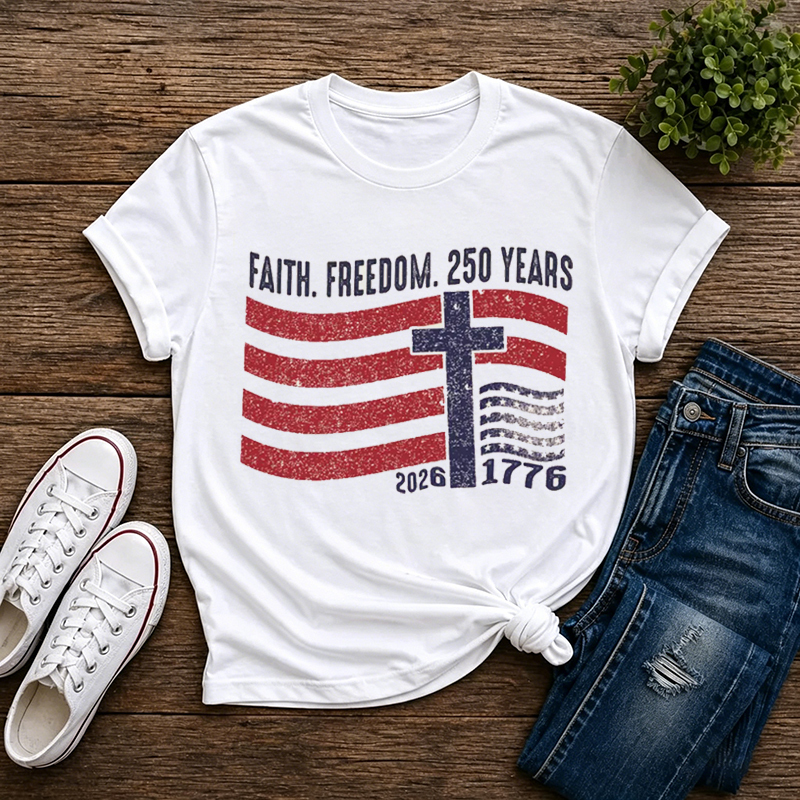 1776 2026 Land Of The Free Patriotic T-shirt