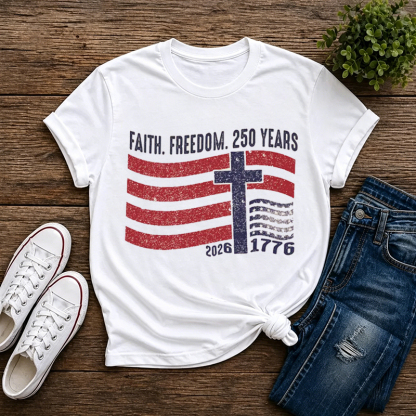 1776 2026 Land Of The Free Patriotic T-shirt