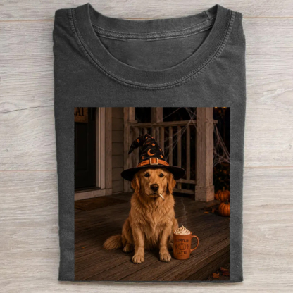 Golden Retriever Pumpkin Spice Latte T-Shirt