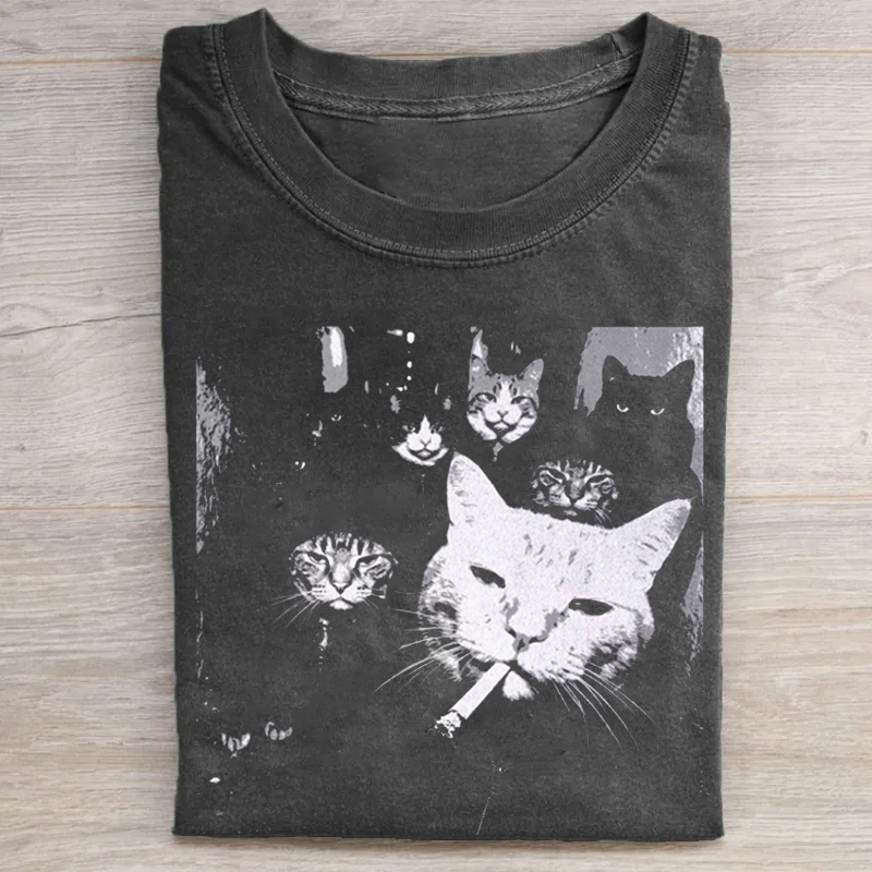 Funny Gangster Cat T-shirt