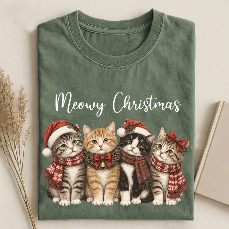 Meowy Christmas T-shirt