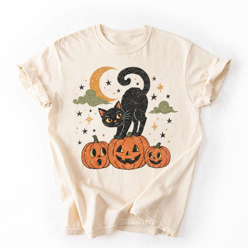 Halloween Black Cat T-Shirt