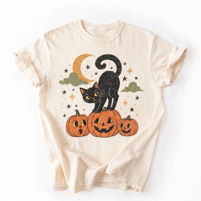 Halloween Black Cat T-Shirt
