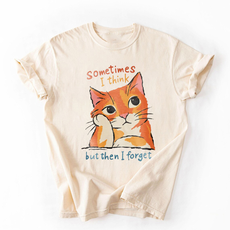 Retro Funny Cat Graphic T-Shirt