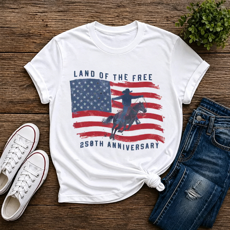 1776 2026 Land Of The Free Patriotic T-shirt