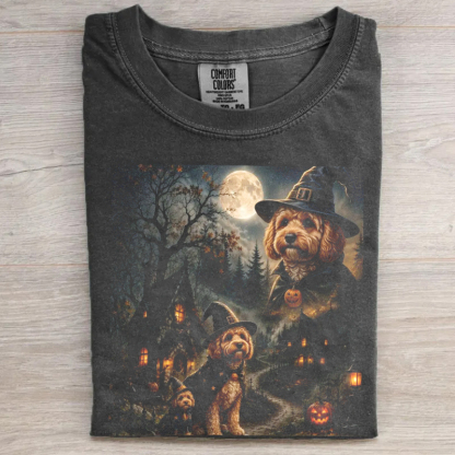 Cavapoo Halloween Spooky Witchy Dog T-shirt