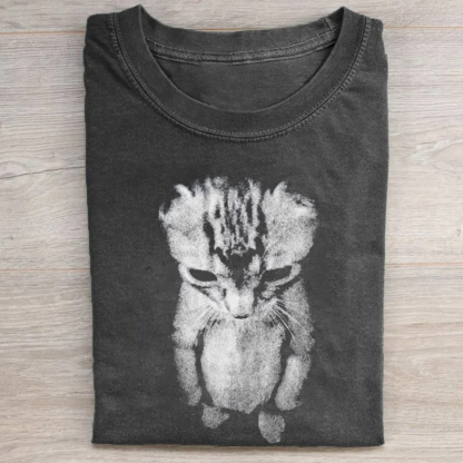 Sad Kitten Meme Standing Cat T-shirt