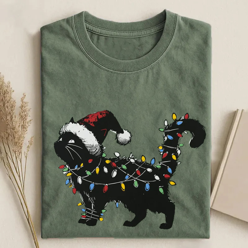 Cute Cat Christmas T-shirt