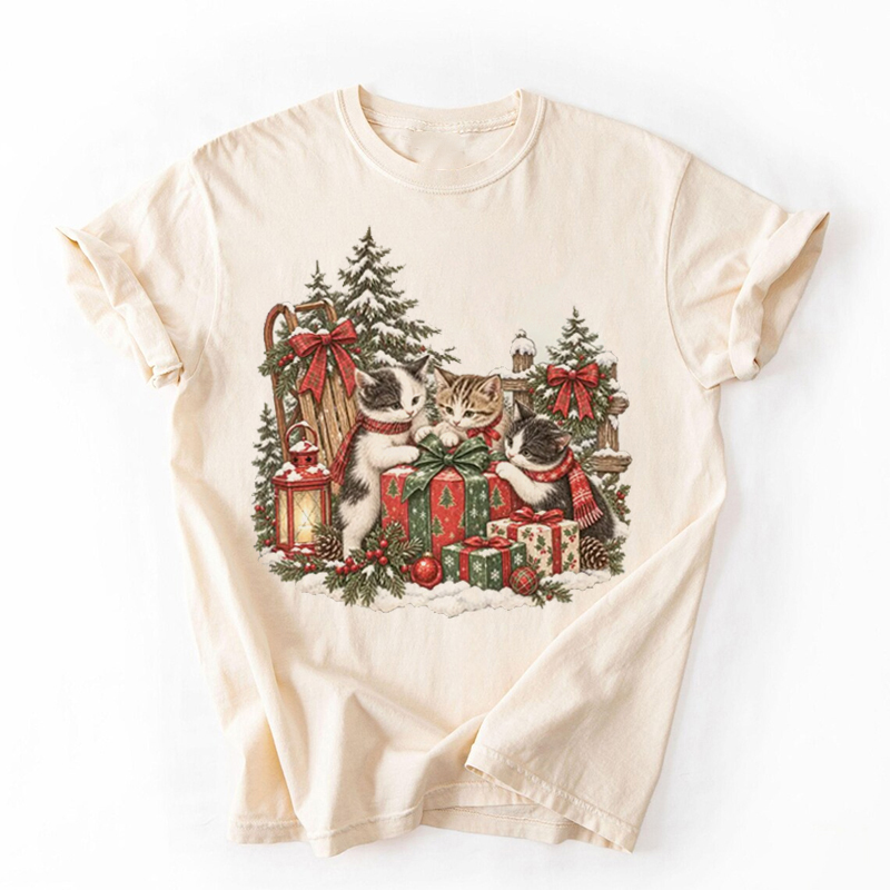 Christmas Cat T-shirt