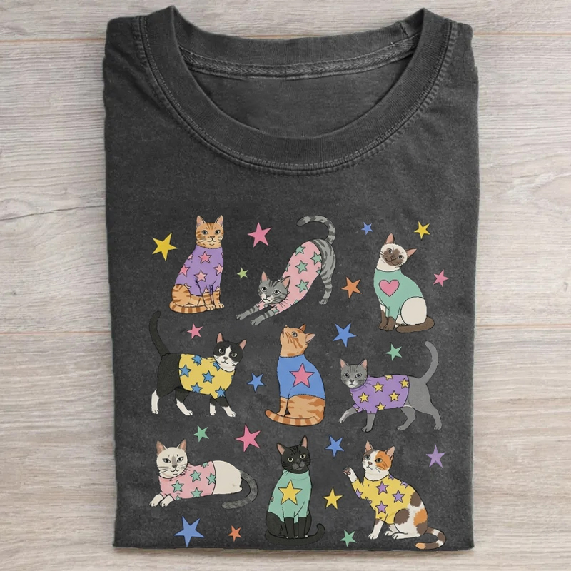 Whimsical Cat Lover T-shirt