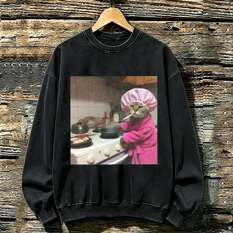 Funny Housewife Cat Sweatshirt