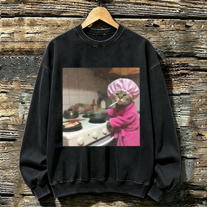 Funny Housewife Cat Sweatshirt