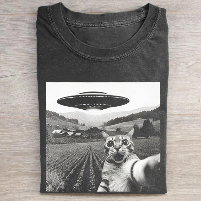 UFO Cat Meme T-shirt