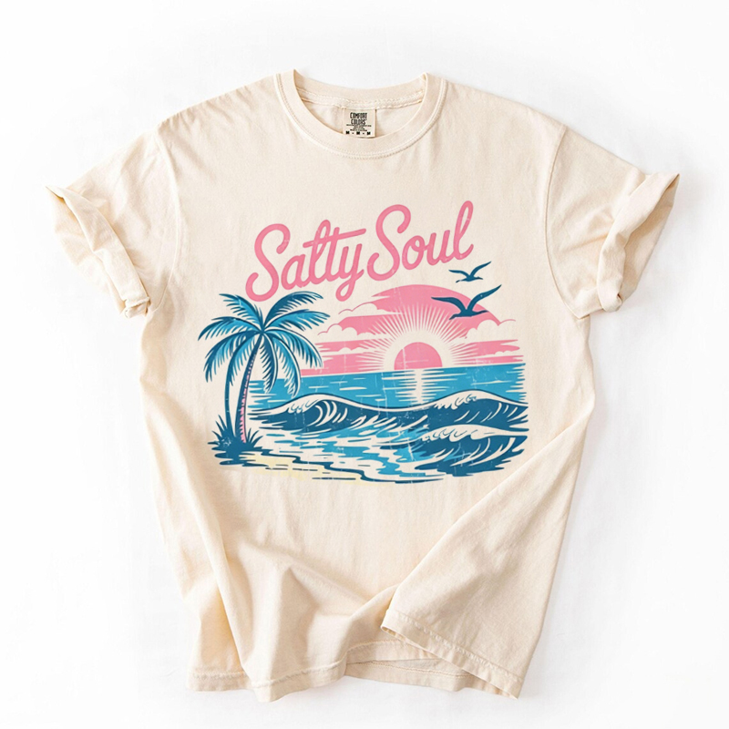 Beach Sunset Palm Tree T-shirt