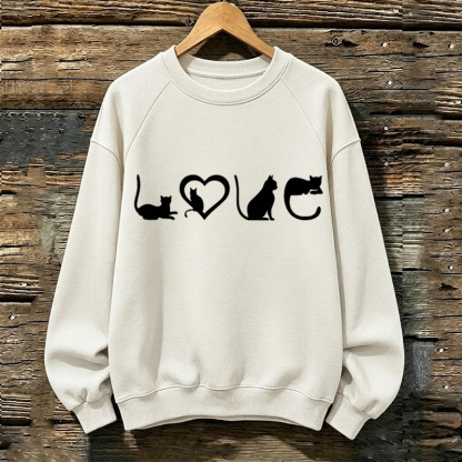 Funny Cat Love Sweatshirt