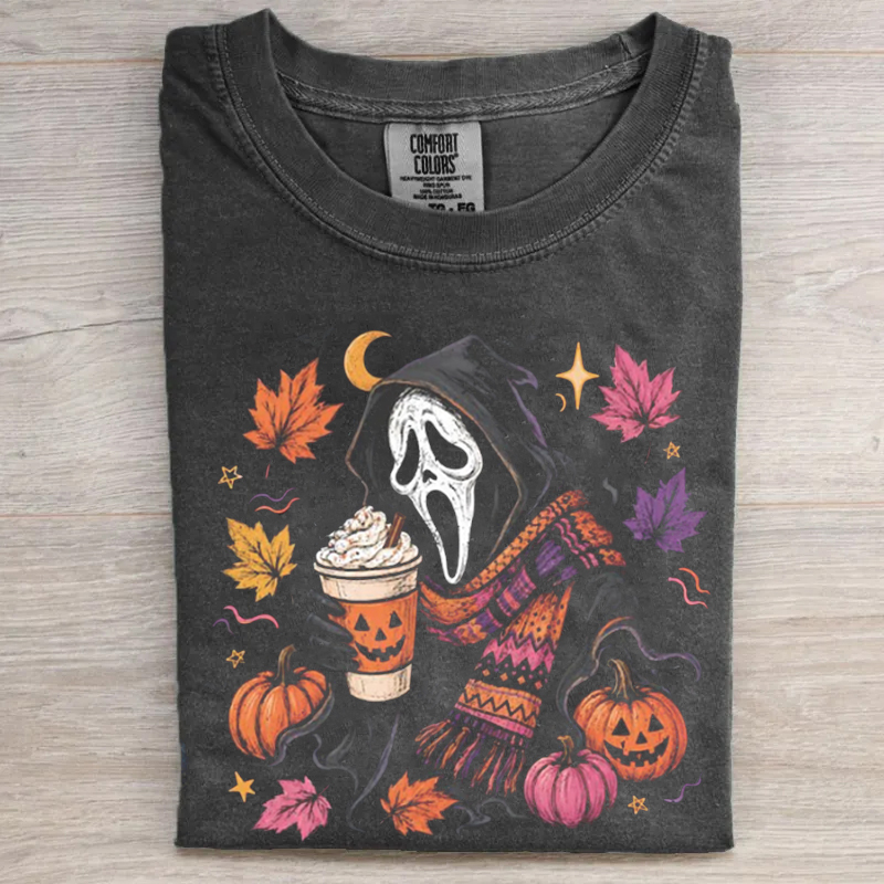 Retro Ghostface Fall Coffee T-Shirt