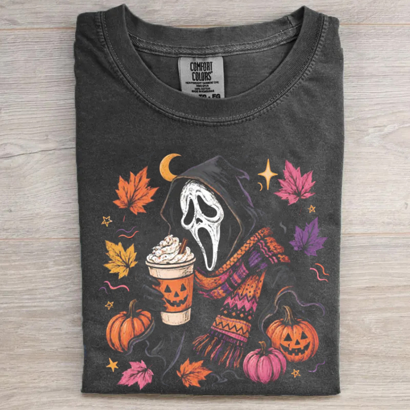Retro Ghostface Fall Coffee T-Shirt