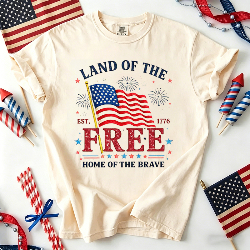 1776 2026 Land Of The Free Patriotic T-shirt