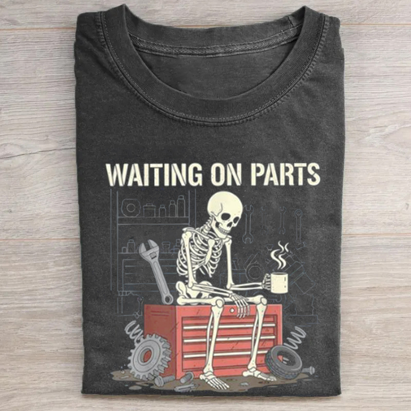 Humorous Skeleton Auto Mechanic T-shirt