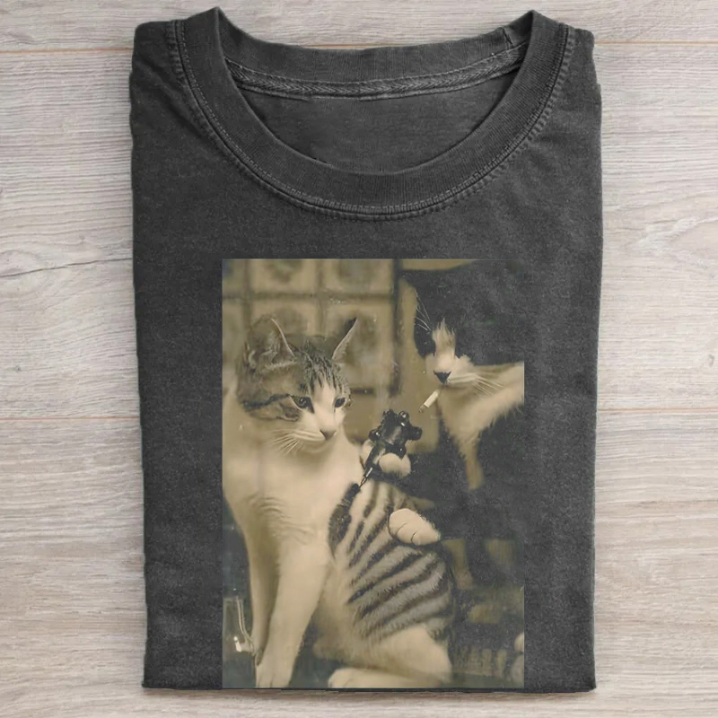 Cat Tattoo Meme T-shirt