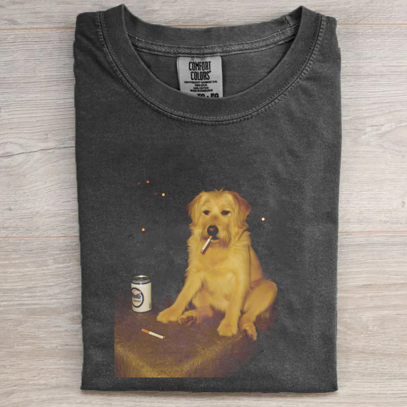 Smoking Dog Meme T-shirt
