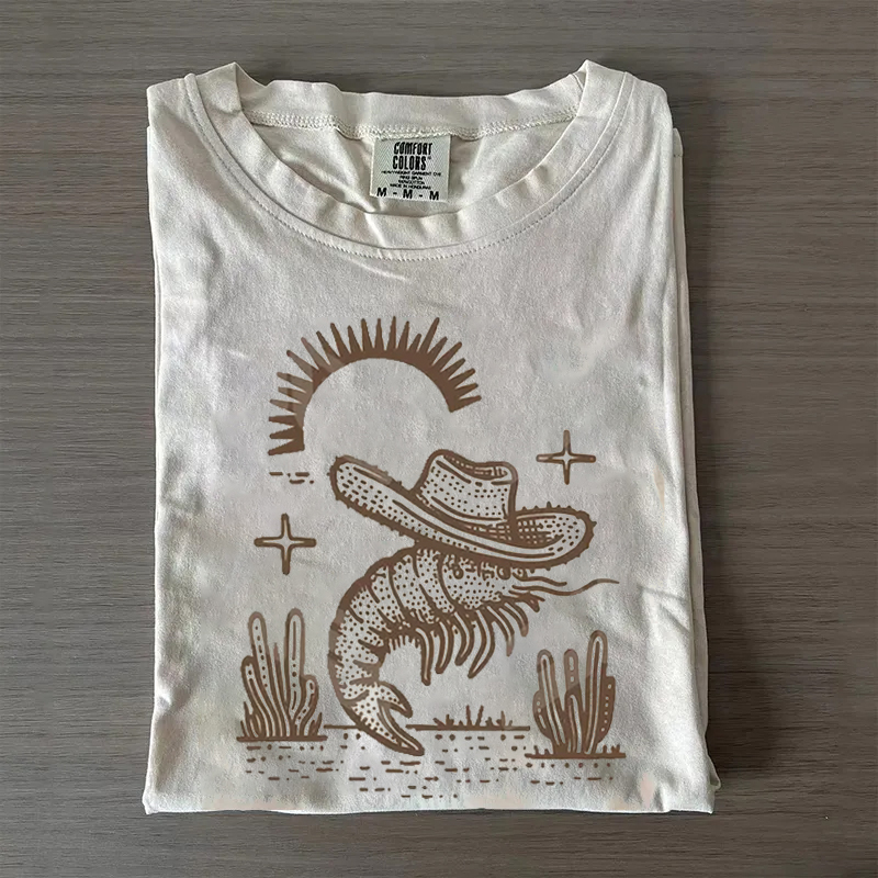 Shrimp Cowboy Funny T-Shirt